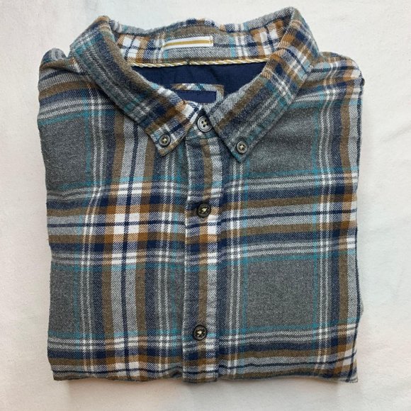 Denim & Flower Fuzzy SLIM FIT Flannel Size XL - Picture 6 of 9